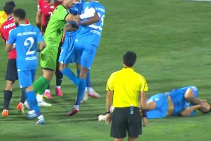 SRBIN NAJGORE PROŠAO Mitrović završio na zemlji nakon opšteg haosa i udarca na meču Lige šampiona (VIDEO)