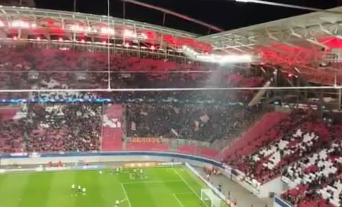 (VIDEO) REAGOVALO OBEZBJEĐENJE Nijemci provocirali navijače Zvezde albanskom zastavom, sukob umalo eskalirao