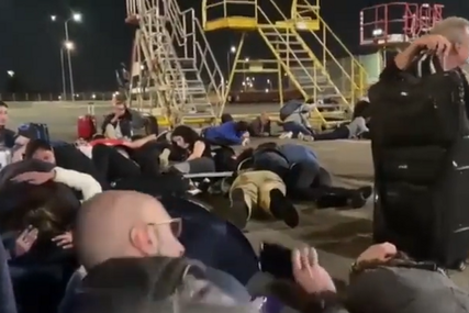 Potresne scene sa aerodroma u Izraelu: Ljudi leže na pisti, dok sirene najavljuju novi napad (VIDEO)