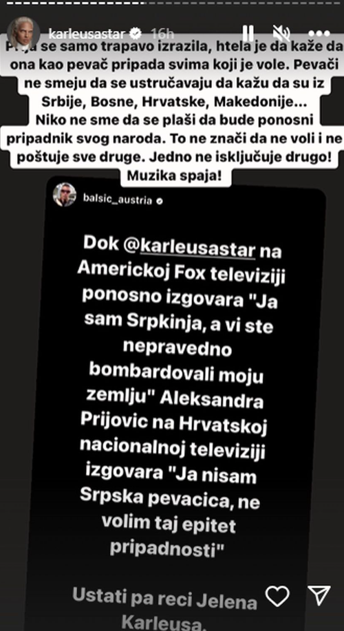 FOTO: KARLEUSASTAR/INSTAGRAM/SCREENSHOT