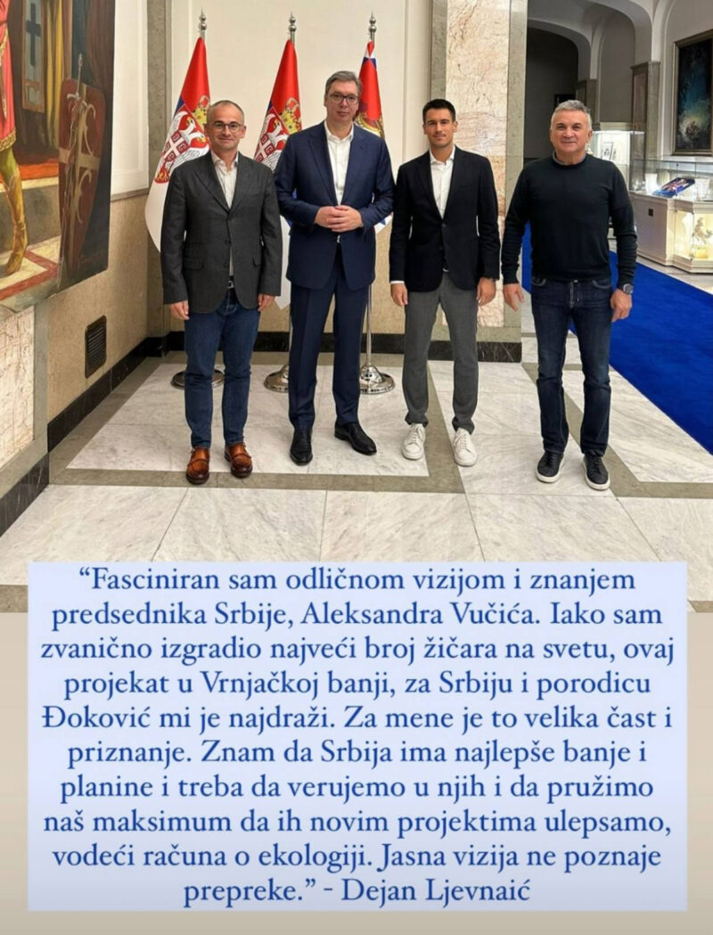 poruka Dejana Ljevaića nakon sastanka s Vučićem i Đokovićima