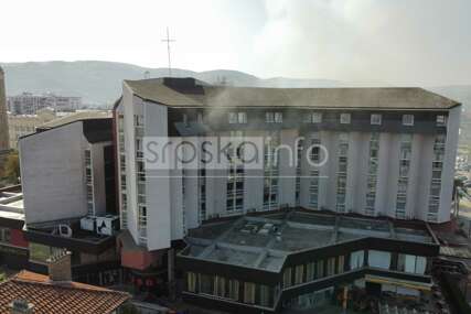 Vatra se proširila na prva 2 sprata: Požar u nekoliko soba hotela "Bosna" (FOTO, VIDEO)