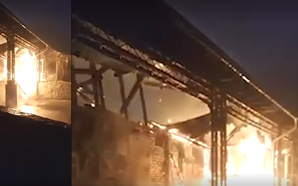 Požar u restoranu: Vatra progutala cijeli kompleks, ostala samo konstrukcija (VIDEO)