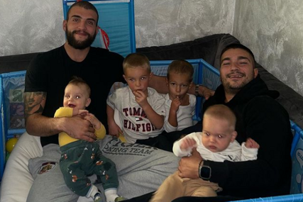 Veljko i Šijan pozirali sa sinovima: Noćni provod zamijenili dječijom sobom, svi se smiju i uživaju (FOTO)