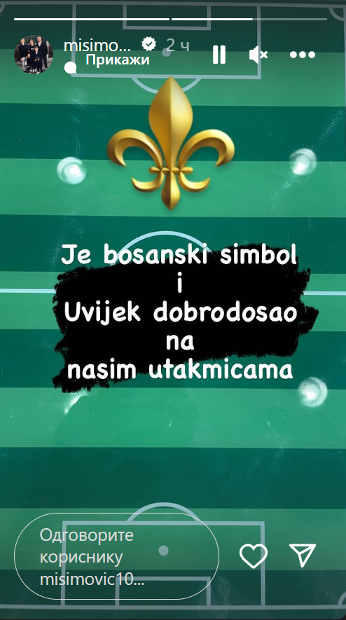 Poruka Zvjezdana Misimovića na Instagramu