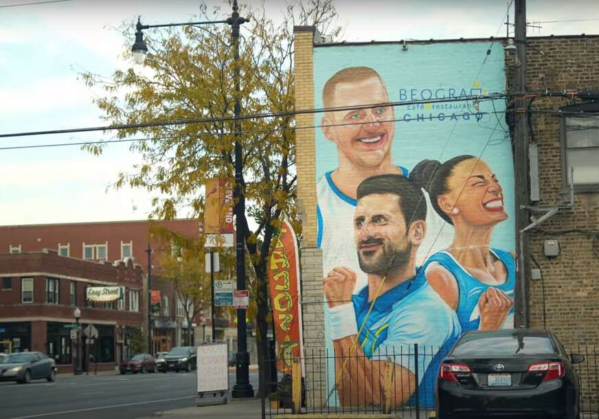 (VIDEO) SRBIJA DO ČIKAGA Najbolji srpski sportisti dobili džinovski mural "preko bare"
