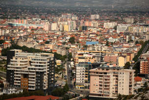 panorama grada Skadar u Albaniji