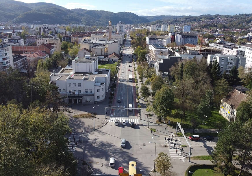 Banjaluka panorama jednosmjerni saobraćaj iz vazduha