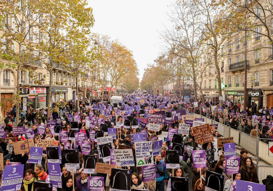 Marš protiv nasilja nad ženama: Hiljade ljudi na ulicama Pariza i drugih gradova