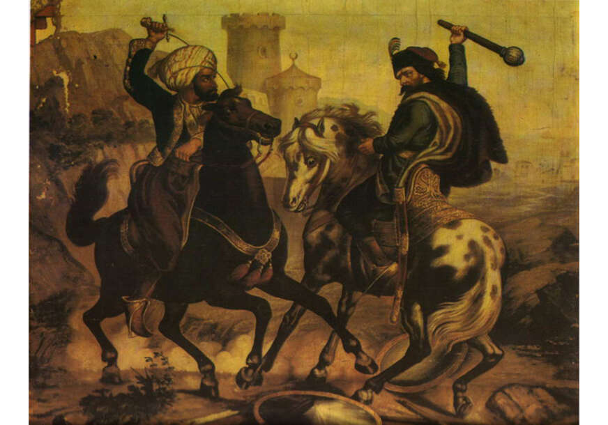 Marko Kraljević i Musa Kesedžija, slika Vladislava Titelbaha