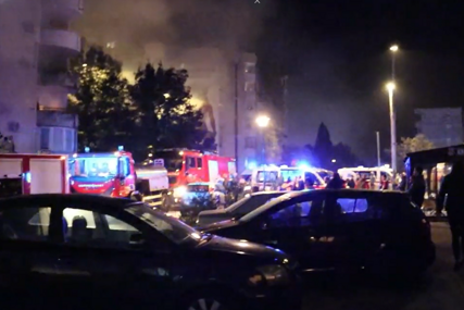 (VIDEO) Buknulo u podrumu: Požar u zgradi u Mostaru u kojoj je nedavno bila lažna dojava