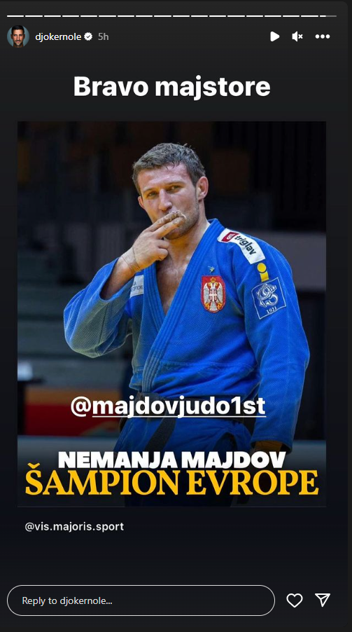 Novak Đoković čestitao Nemanji Majdovu