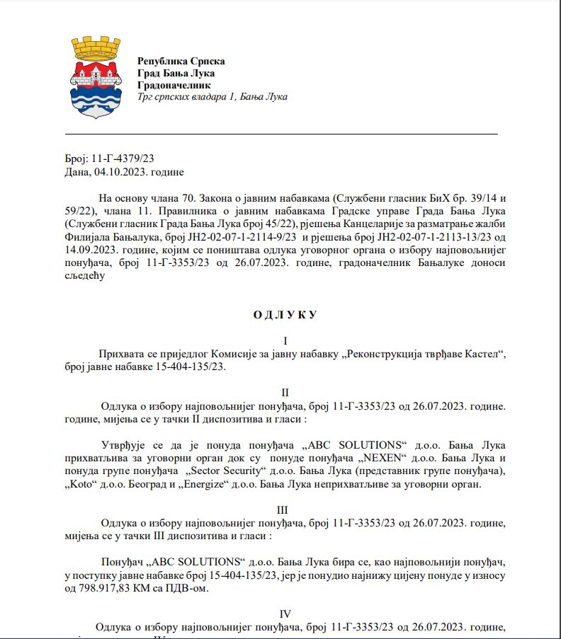 FOTO: PRINTSCREEN/GRAD BANJALUKA