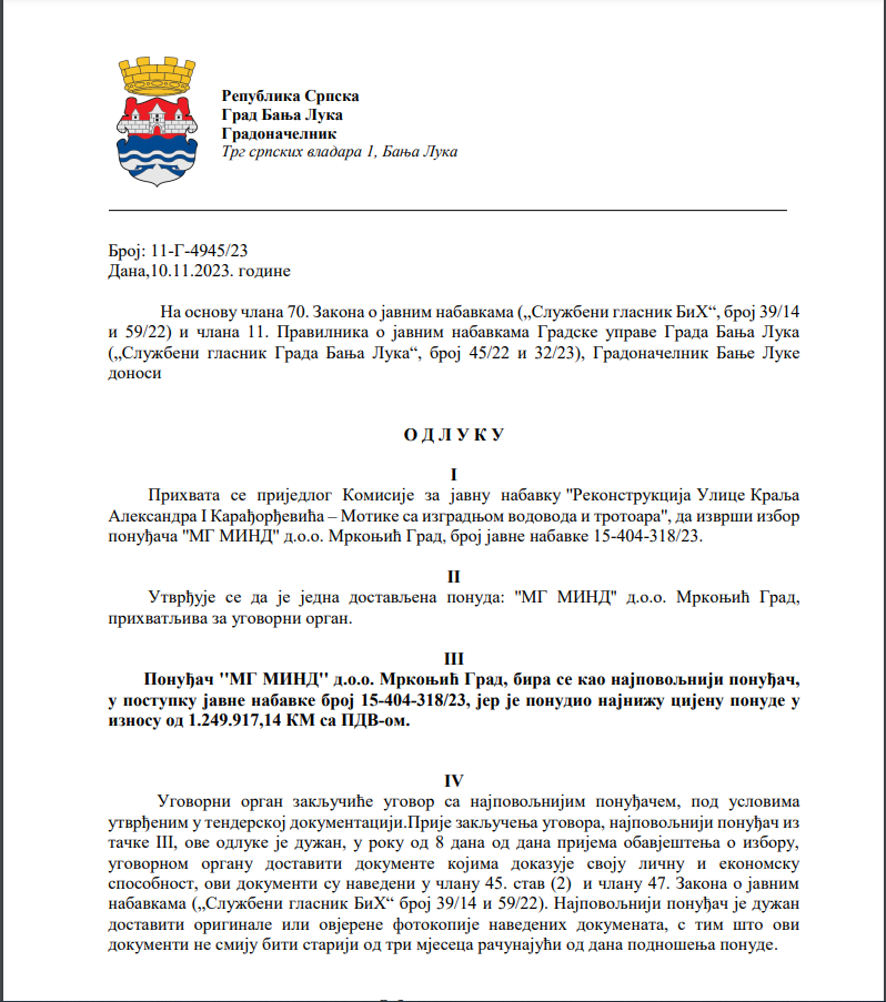 FOTO: PRINTSCREEN/GRAD BANJALUKA