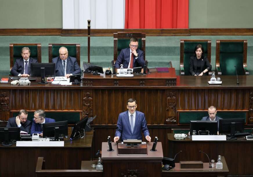 Mateuš Morjavecki u skupštini Poljske
