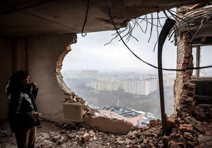 Porušene zgrade u Kijevu