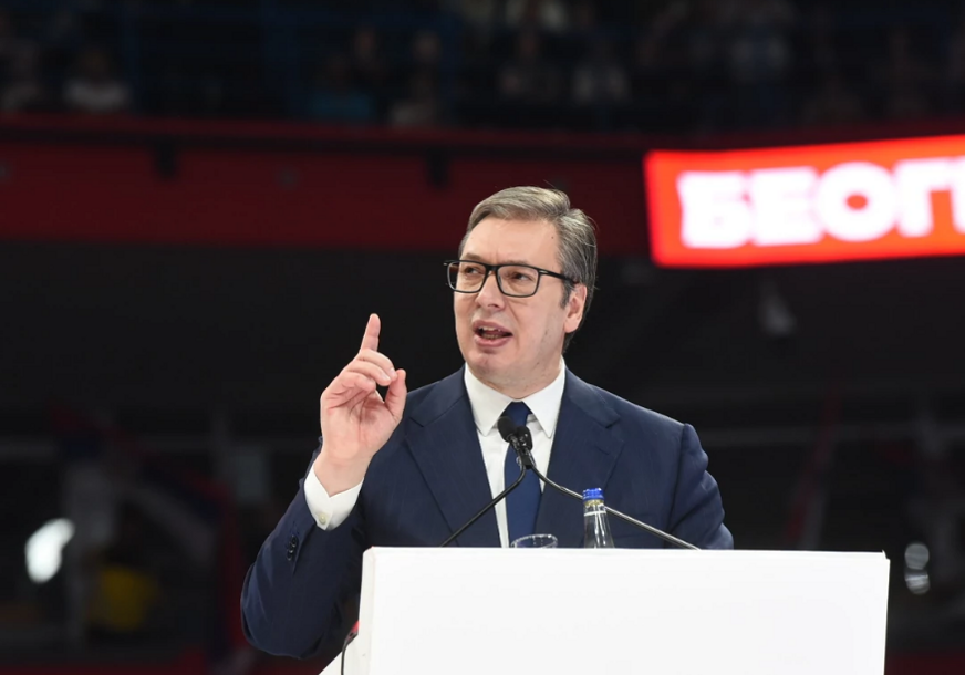 Aleksandar Vučić na predizbornom skupu