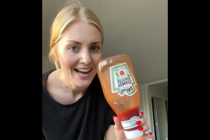 Džesika pokazala kako da istisnete sav kečap iz boce