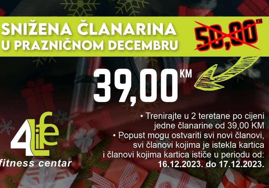 Fitness Centar 4life akcija