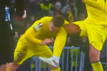 (VIDEO) OVO JE BAŠ BOLJELO Šokantan udarac saigrača zamalo koštao života fudbalera Viljareala