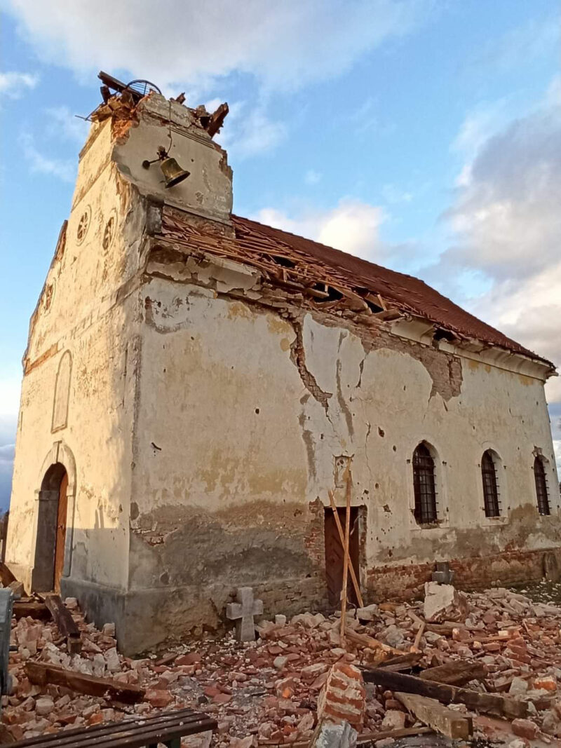 Hram poslije zemljotresa u Petrinji