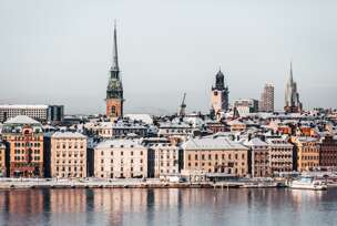 snijeg u Štokholmu