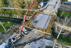 U toku izlijevanje betonske ploče: Izgradnja mosta u Dervišima pred završnom fazom