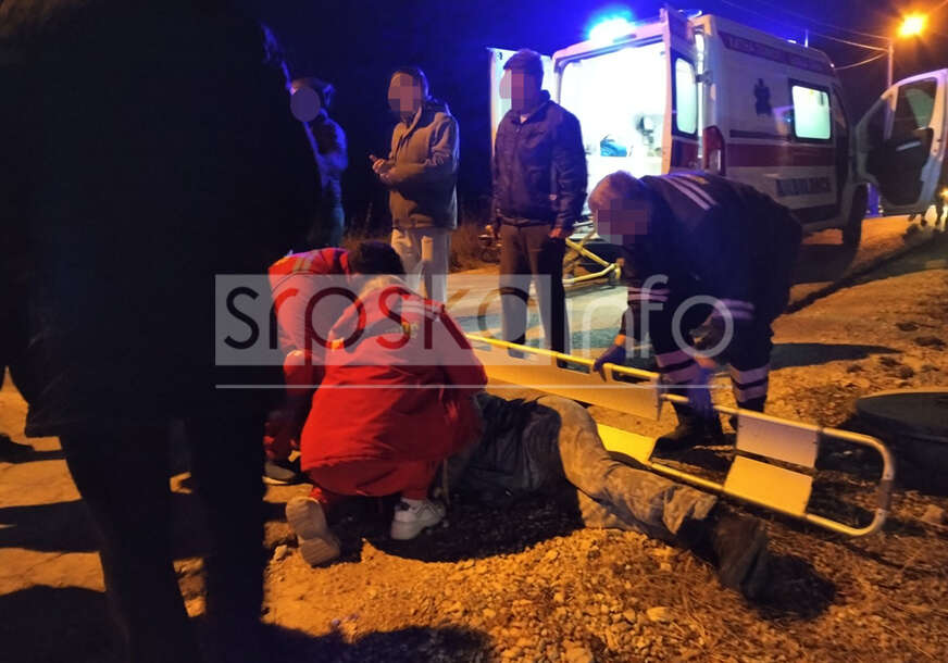 žena leži pored puta u Dragočaju nakon što ju je udario automobil