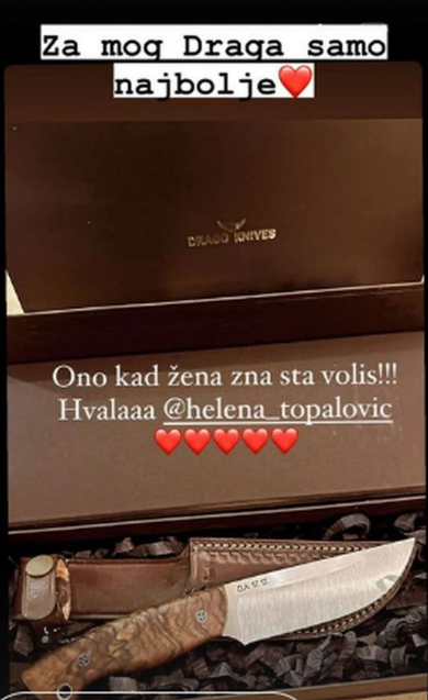 Poklon Helene Topalović za muža