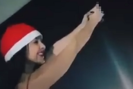 Tina Ivanović šokirala u novogodišnjoj noći: Obučena kao Baba Mrazica pucala sa terase