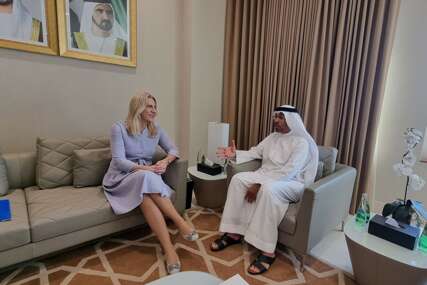 (FOTO) Cvijanovićeva u Abu Dabiju: Sa ministrom Ahmedom el Sajegom o saradnji sa Ujedinjenim Arapskim Emiratima