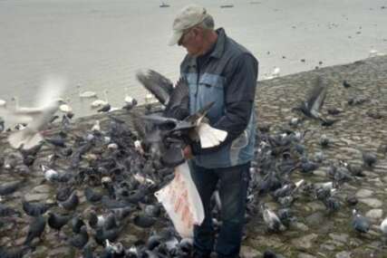 (FOTO) "Iscjeljitelji, učitelji i zahvalni prijatelji" Ismet već 7 decenija druguje s golubovima na obali rijeke