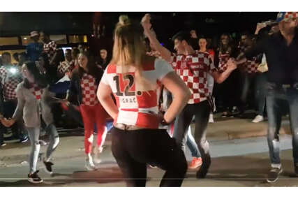 navijači Hrvatske igraju užičko kolo