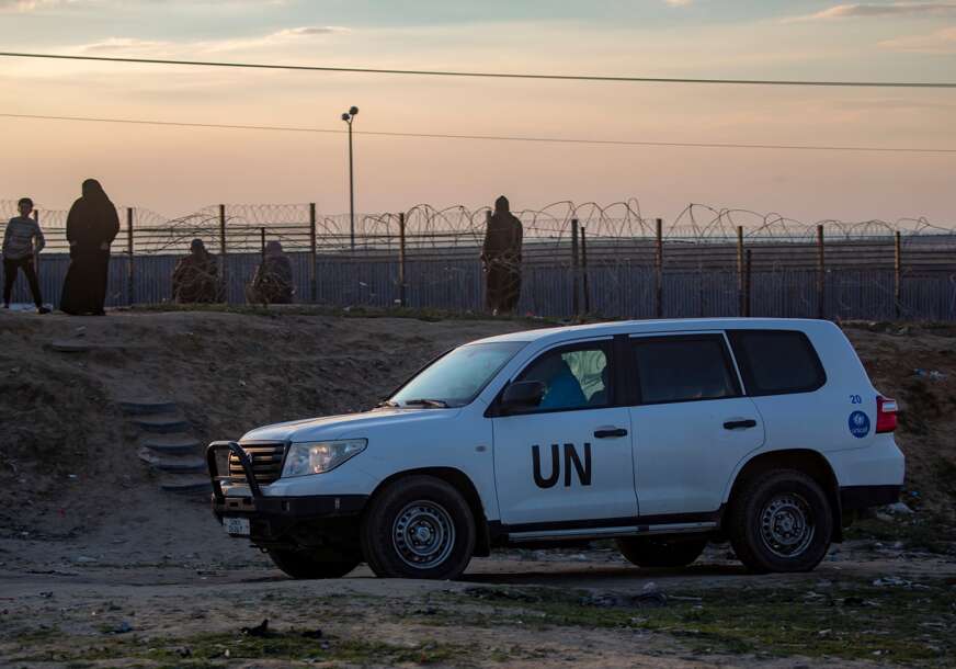 UN vozilo na granici Gaze