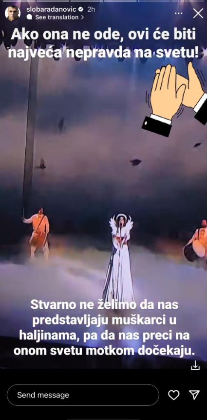 Objava Slobe Radanovića