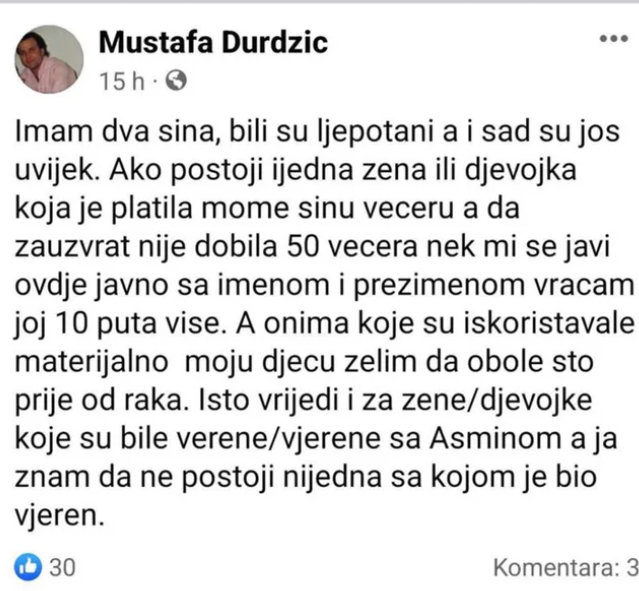Mustafa Durdžić, objava 
