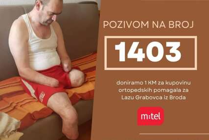 Ostao bez obje noge i šake: Lazo Grabovac treba pomoć humanih ljudi za kupovinu ortopedskih pomagala