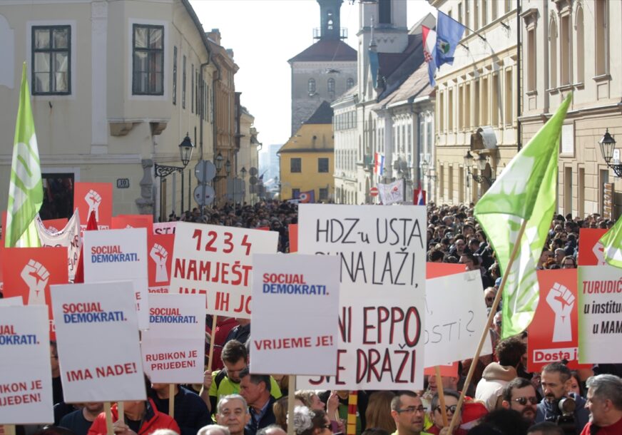 Veliki protest opozicije u Zagrebu: Zatraženo zaustavljanje korupcije i raspisivanje izbora, najavili da je ovo samo početak promjena