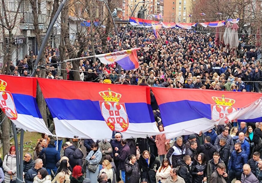 protest Srba u Kosovskoj Mitrovici