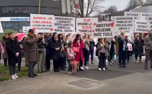 Protesti u Tuzli za ubistvo Amre Kahrimanović