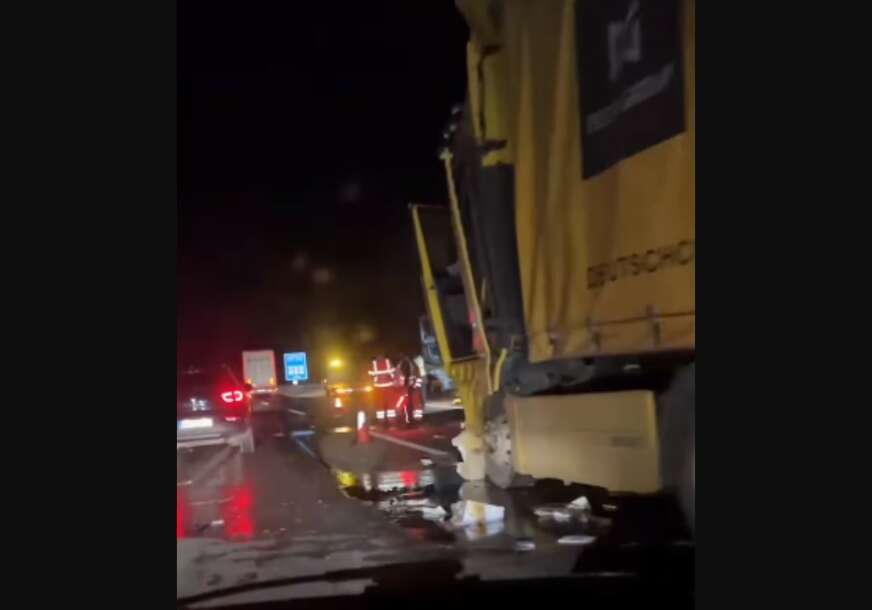Sudar dva kamiona u Ćupriji