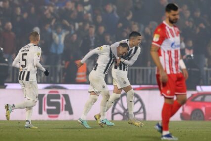 Fk Partizan FK Crvena zvezda Natho slavi gol na derbiju