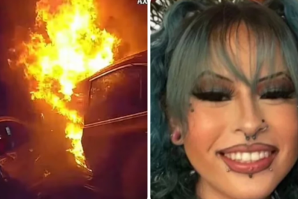 (VIDEO) Tinejdžerka živa izgorjela u autu: Djevojka bježala od policije, pa udarila u stub