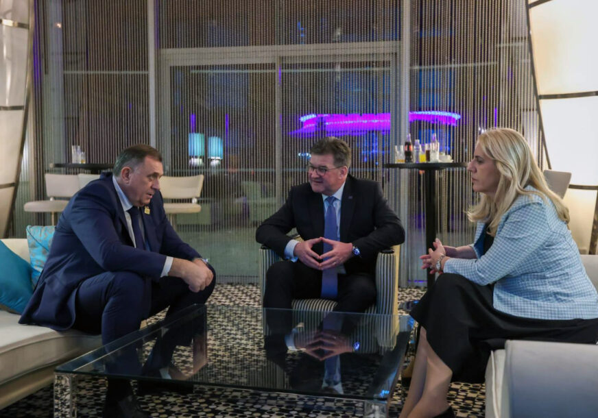 (FOTO) „Radni dan okončan prijatnim razgovorom“ Cvijanovićeva i Dodik sastali se sa Lajčakom u Antaliji