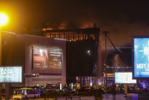 požar u koncertnoj dvorani u Moskvi tokom terorističkog napada