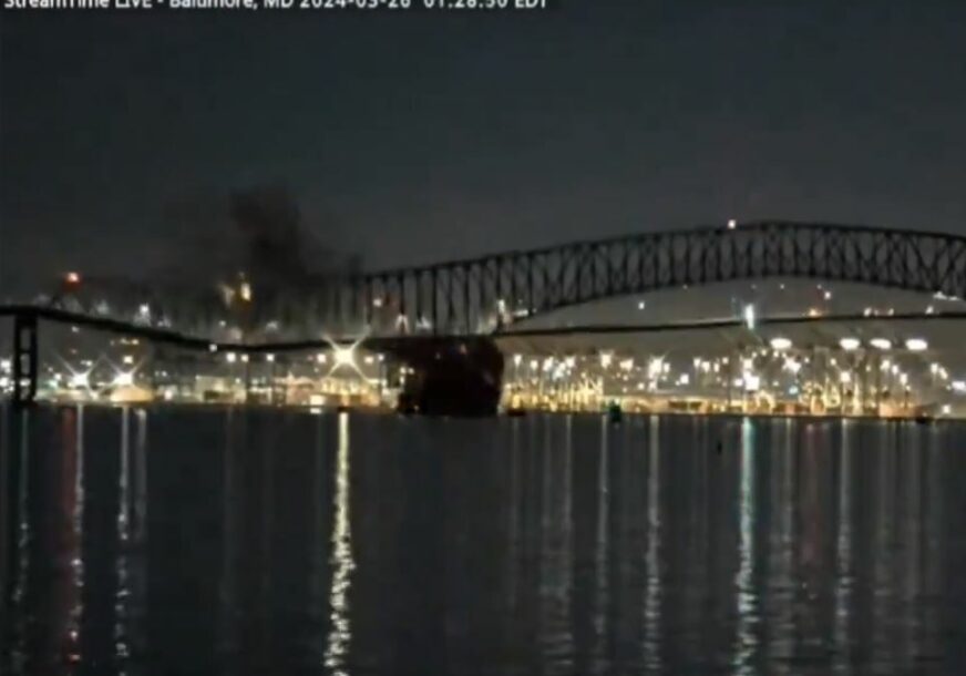 Brod srušio most u Baltimoru