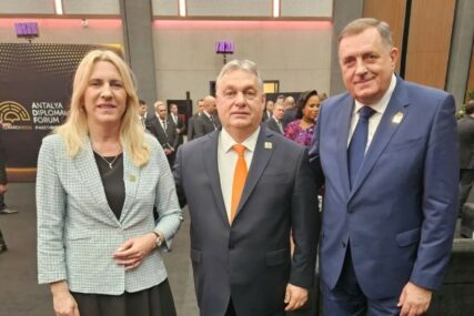 Željka Cvijanović, Viktor Orban i Milorad Dodik na diplomatskom forumu u Antaliji