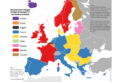 statistika koja pokazuje gdje se koji strani jezik najviše koristi u Evropi