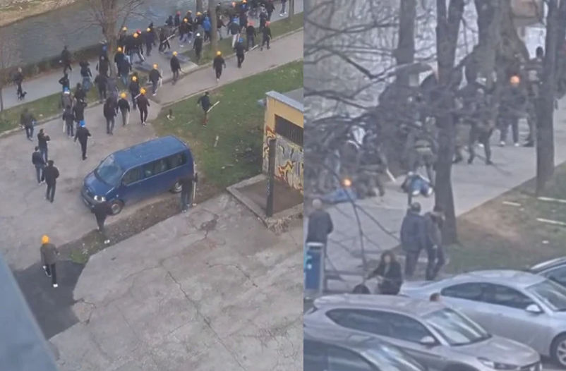 (VIDEO) ISPLIVALI SNIMCI SUKOBA Brutalna tuča između navijača Željezničara i Sarajeva, veliki broj njih uhapšen