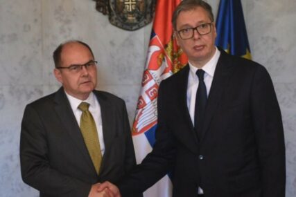 (FOTO) "Podrška suverenitetu BiH" Šmit i Vučić se oglasili nakon sastanka u Beogradu, a ovo su bile teme